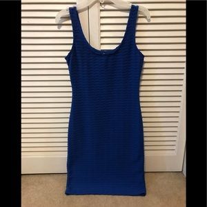Blue tight fitting dress